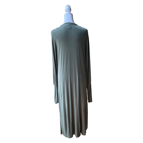 Lilian XL long cardigan in olive color - Picture 2 of 8